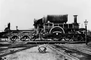Crown Copyright Prints: Broad Gauge passenger engine Lightning 1847 Great Western Railway Iron Duke