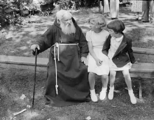Brother Benedict and children, Erith. 1935