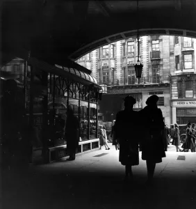 Entrance Prints: The Burlington Arcade, London. Overseas visitors find traditional British quality