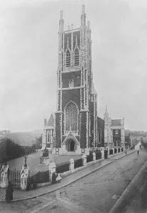 Ireland Irish Prints: The burned city of Cork. St Marys Cathedral. 14 December 1920