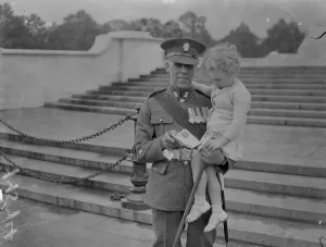 Bus conductor NCO decorated by the King at Investiture. Company Sergeant Major F