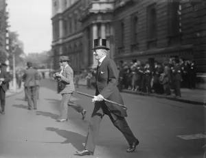 Cabinet meeting at No 10. Sir Austen Chamberlain arriving 3 June 1929