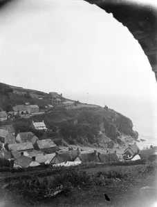 Cadgwith, Cornwall. Village on the Cornish coast. 1933