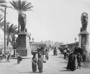 Cairo. Entree du Pont du Nil. 4 July 1925
