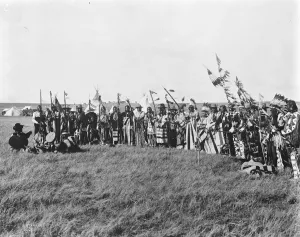 Indigenous Prints: Calgary, Alberta A pow wow of Indians. These are Sarcee Indians who have land