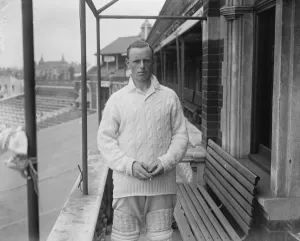 Sportsman Prints: Cambridge University cricketer. J T Morgan, the Cambs wicket keeper. 1928