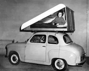 Fifties Prints: The Camping and Outdoor Life Exhibition at Alexandra Palace London The mo-bed