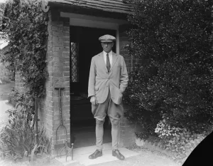 Framed Print : Capt Hubbard, clerk of the course, Goodwood. 1 August 1929 Framed Print : Capt Hubbard, clerk of the course, Goodwood. 1 August 1929