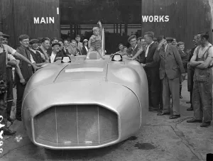 Captain C. E. T Eyatons mammoth car thunderbolt is now on view at Chiswick London