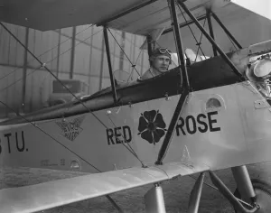 Captain Lancaster and Mrs Miller start on flight to Australia. Captain Lancaster