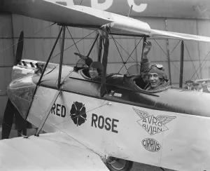 Captain Lancaster and Mrs Miller start on flight to Australia. Captain Lancaster