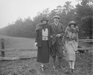 Captain Montagus shoot at Lynford Hall, Thetford. Captain Montagu with Mrs Montagu