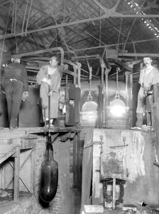 Glass Prints: Capturing the Glass Trade at the Willesden Glass. Another process of blowing a cylinder