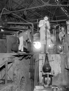 Capturing the Glass Trade at the Willesden Glass. The man nearest the camera is