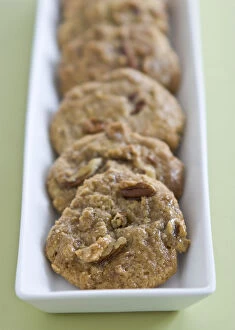 Green Collection: Caramel pecan cookies credit: Marie-Louise Avery / thePictureKitchen / TopFoto