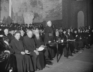 Cardinal Bourne at the Coliseum. Cardinal Bourne presided at a Grand Rally