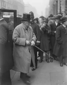 Top Hat Prints: The Carlton Club Meeting Lord Chaplin arriving at the Carlton Club this morning