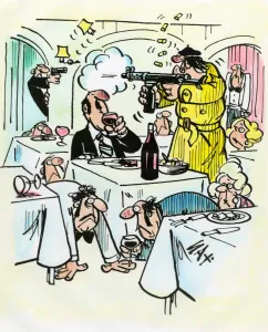 A cartoon by famous cartoonist Sax