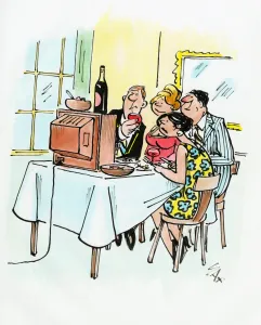 A cartoon by famous cartoonist Sax
