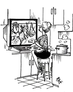 Cooking Prints: Cartoon by Sax The latest domestic appliance
