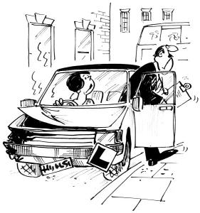 Cartoon by Sax Usually paying little or no attention to political correctness, Sax