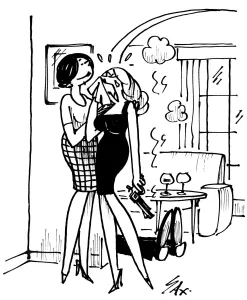 Cartoon by Sax Usually paying little or no attention to political correctness, Sax