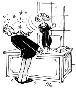 Cartoon by Sax Usually paying little or no attention to political correctness, Sax