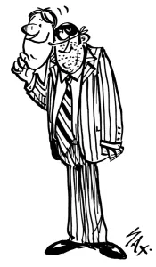 Cartoon by Sax Usually paying little or no attention to political correctness, Sax