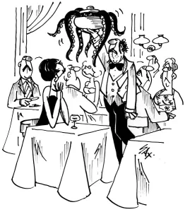 Cartoon by Sax Usually paying little or no attention to political correctness, Sax