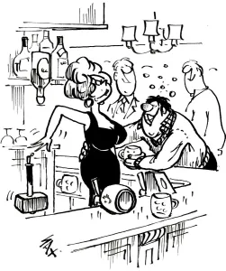 Cartoon by Sax Usually paying little or no attention to political correctness, Sax