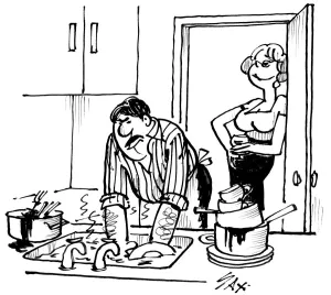 Cartoon by Sax Usually paying little or no attention to political correctness, Sax
