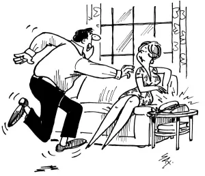 Cartoon by Sax Usually paying little or no attention to political correctness, Sax
