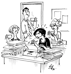 Cartoon by Sax Usually paying little or no attention to political correctness, Sax