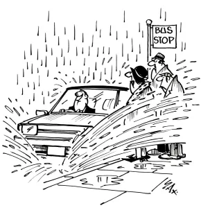 Cartoon by Sax Usually paying little or no attention to political correctness, Sax