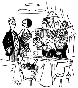 Cartoon by Sax Usually paying little or no attention to political correctness, Sax