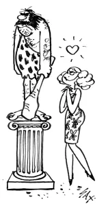 Cartoon by Sax Usually paying little or no attention to political correctness, Sax
