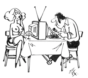 Cartoon by Sax Usually paying little or no attention to political correctness, Sax