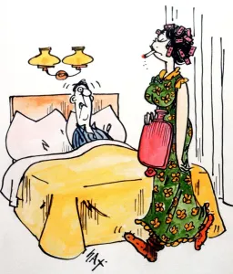 Cartoon by Sax Usually paying little or no attention to political correctness, Sax