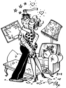 Cartoon by Sax Usually paying little or no attention to political correctness, Sax