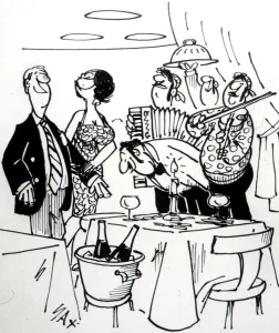 Illustration Prints: Cartoon by Sax Usually paying little or no attention to political correctness, Sax