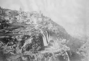 Italian Prints: Cascades at Tivoli in the Lazio region of central Italy, Waterfalls about to be
