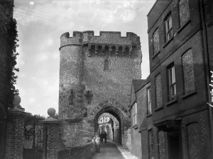 Gateway Prints: The Castle gate, Lewes, West Sussex. 1923