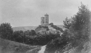 View Prints: The Castle In Which German Assassins Died Saaleck a ruined castle standing high