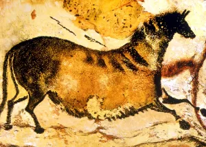 Esoterica Prints: CAVE PAINTINGS AND DRAWINGS. Prehistoric cave painting of Horse from Lascaux (Axial