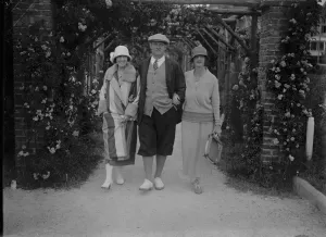 A celebrity at Le Touquet. Mr P G Wodehouse
