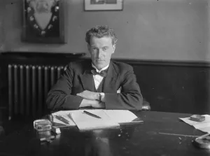 Central News staff. Mr Church. 1928