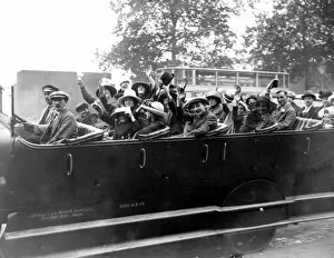 Waving Collection: A charabanc of holidaymakers 1921
