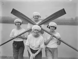 Charming Lea Oarsmen An appropriate tableaux taken on the on the bank of the Lea