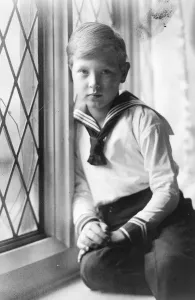Cheering up the kaiser Prince Alexander Ferdinand of Prussia, the ex German Emperor