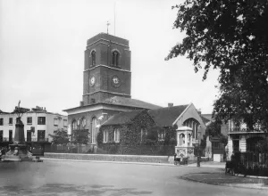 London Prints: Chelsea Old Church from the South-East 1920s / 1930s